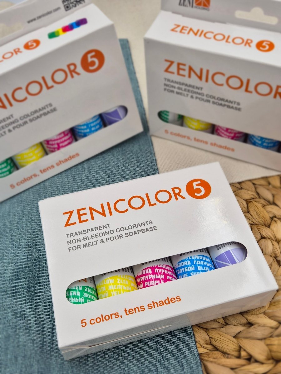 Krāsvielas ziepju bāzei - caurspīdīgas, nemigrējošas - ZENICOLOR 5 - Magic Garden