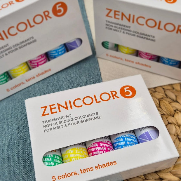 Krāsvielas ziepju bāzei - caurspīdīgas, nemigrējošas - ZENICOLOR 5 - Magic Garden