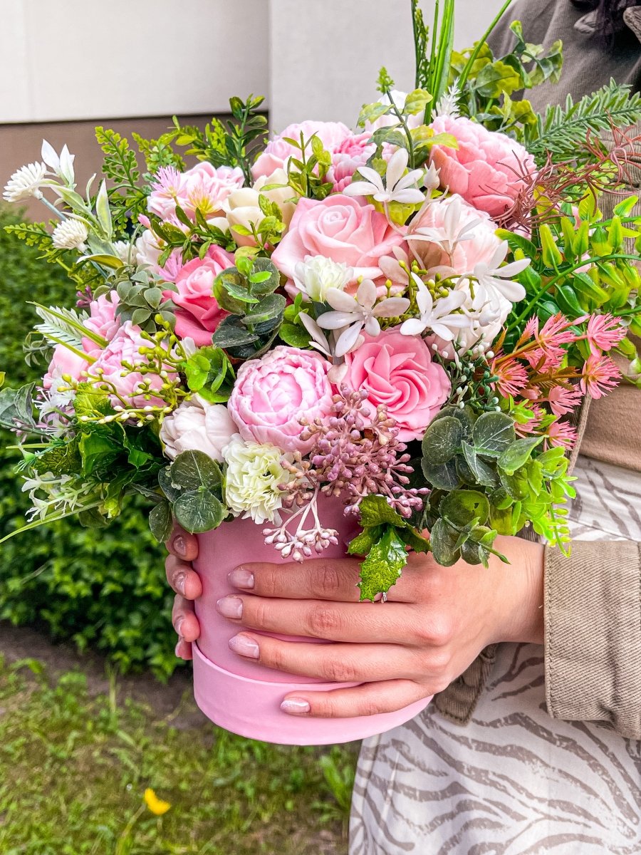 Ziepju pušķis "Rozā Debesis" - MagicGarden Store
